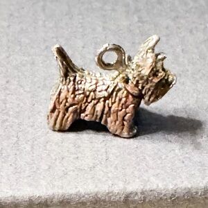Vintage JEZLAINE Sterling Silver Scottish Terrier Dog Minimalist Charm Pendant